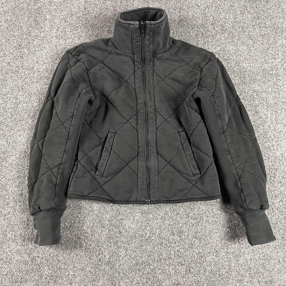 Lululemon Jacket Womens Medium Black Fluffin Awesome Reversible Quilted Fleece - Picture 6 of 10